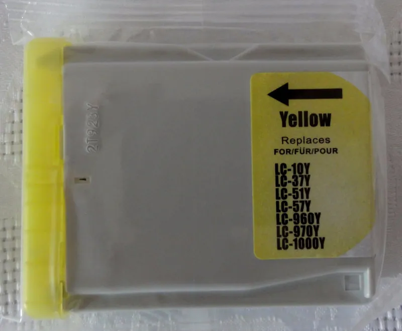 Color Tintenpatrone Yellow / Gelb für Brother z.B LC1000, LC 970, LC960