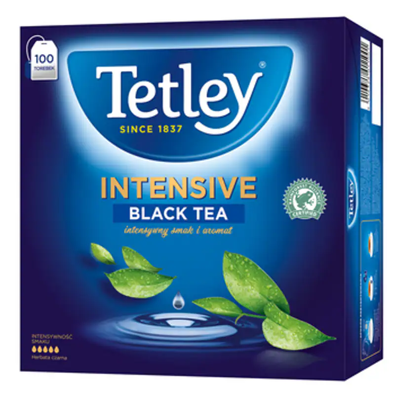 5014328011001 Herbata Tetley Intensive Black 100 torebek x 2g Tetley