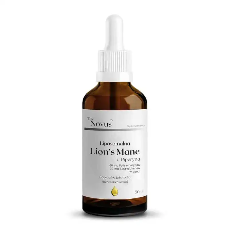 The Novus Soplówka jeżowata liposomalna z piperyną krople 50 ml