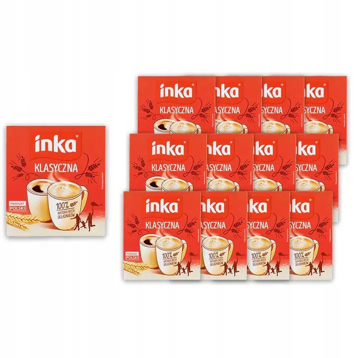 Inka Rozpuszczalna kawa zbożowa klasyczna 150 g x 12 sztuk ZESTAWY