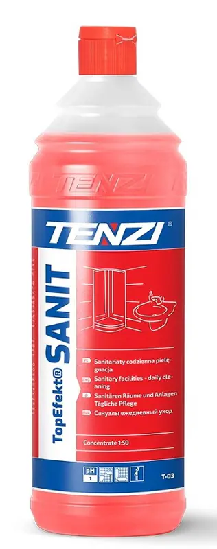 5900929302146 SKONCENTROWANY ŚRODEK DO MYCIA SANITARIÓW TOPEFEKT SANIT 1L TENZI