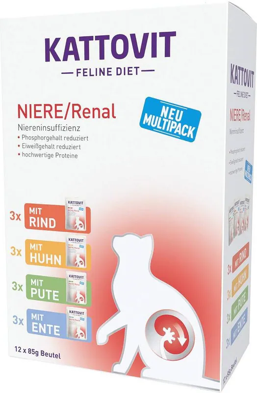 4000158772602 KATTOVIT Feline Diet Niere/Renal - Katzennassfutter - 12 x 85g