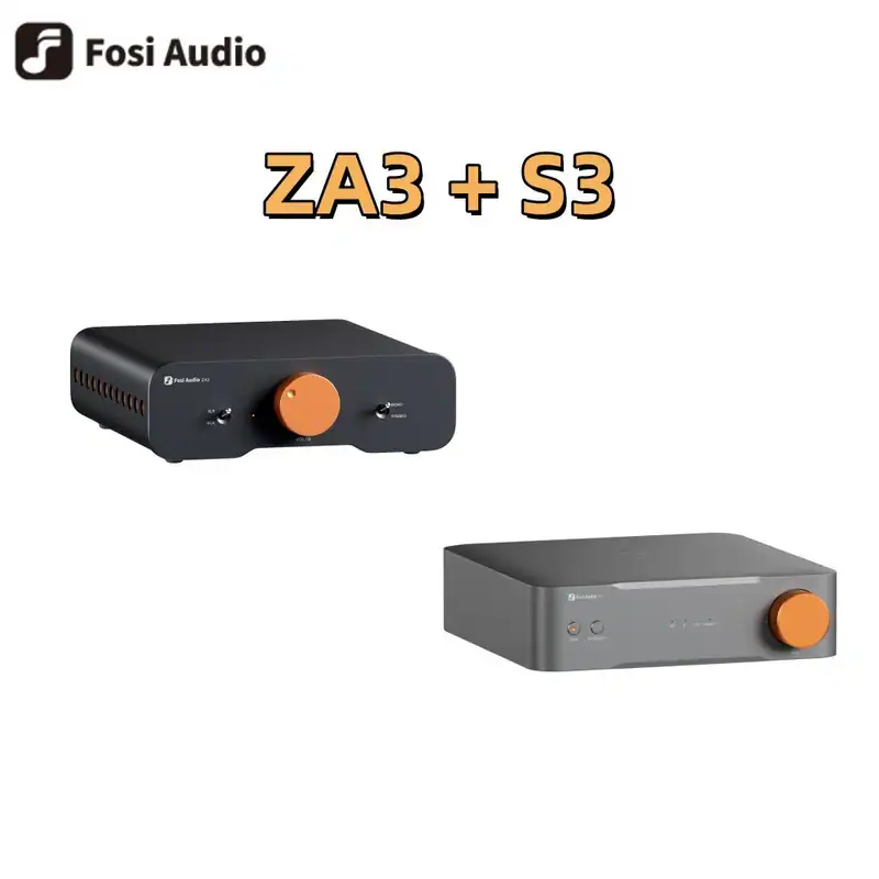 FOSI AUDIO S3 Netzwerk-Streamer Streamer Streaming & ZA3 Stereo/Mono Verstärker