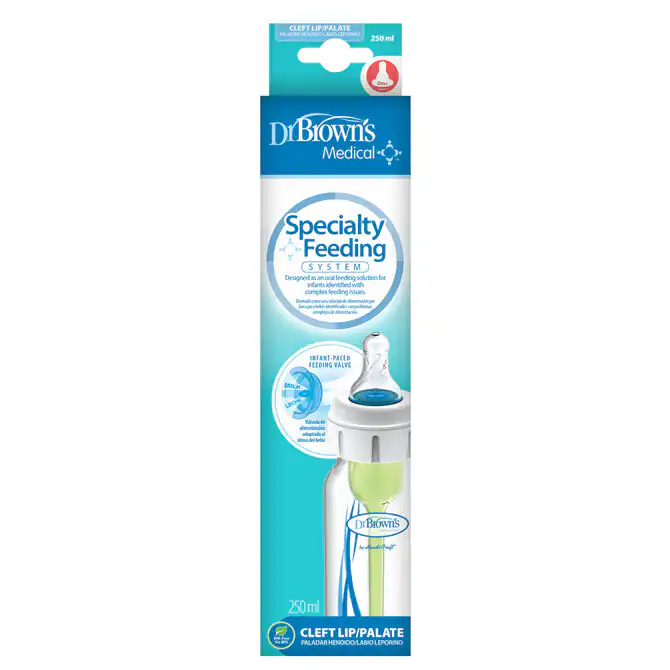 SB815-MED BUTELKA STANDARD 250ML Z SYSTEMEM DO KARMIENIA NIEMOWLĄT Z ROZSZCZEPE