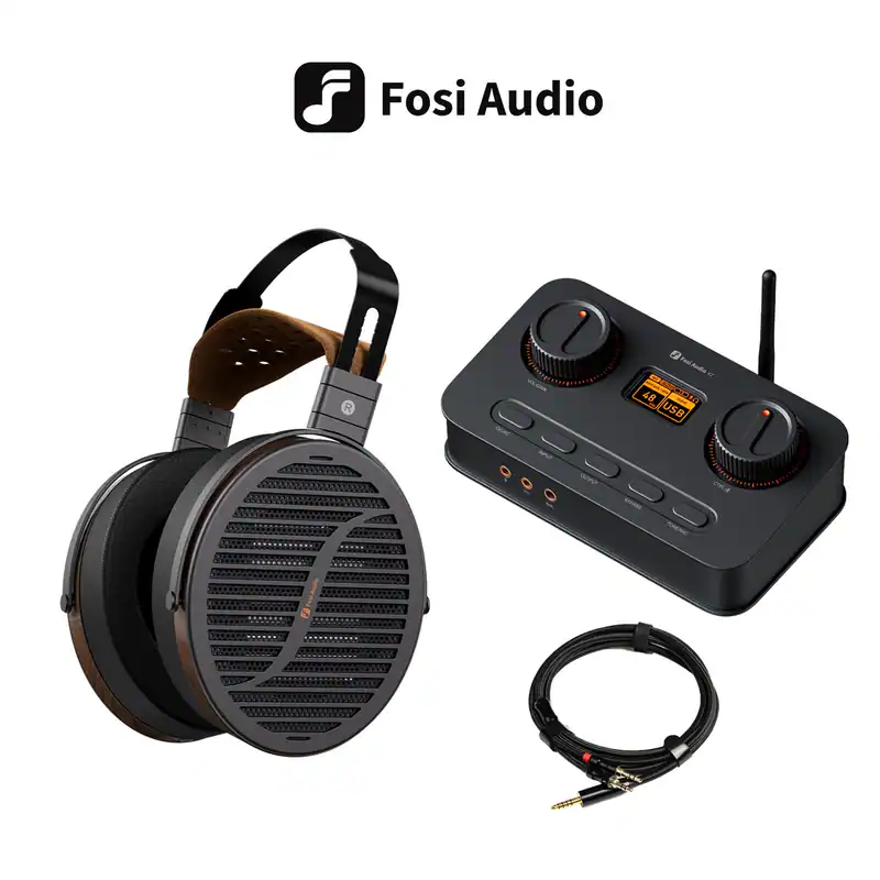 FOSI AUDIO K7 DAC headphone Amp + i5 Planar Magnetic Headphone 384kHz/BT/aptX HD