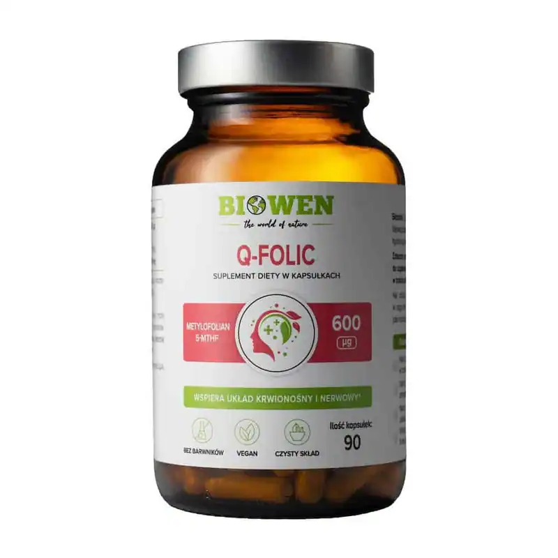 Biowen Q-folic metylowany kwas foliowy 5-MTHF 90 kapsułek