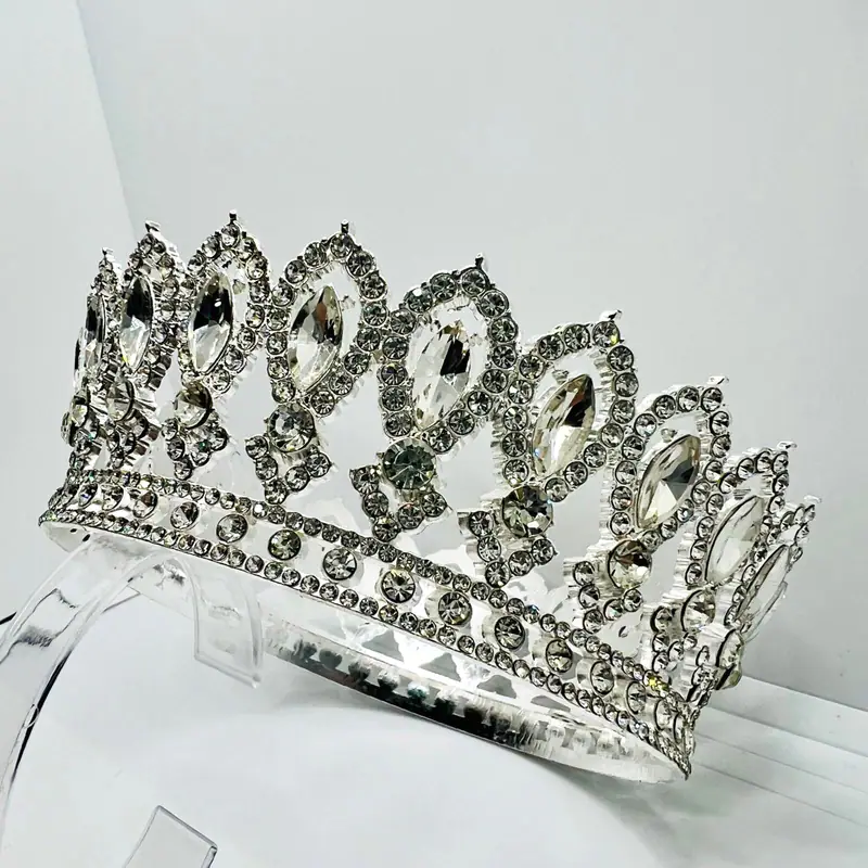 Königliche Kristall Diadem Braut Krone | Luxus Hochzeits-Accessoire