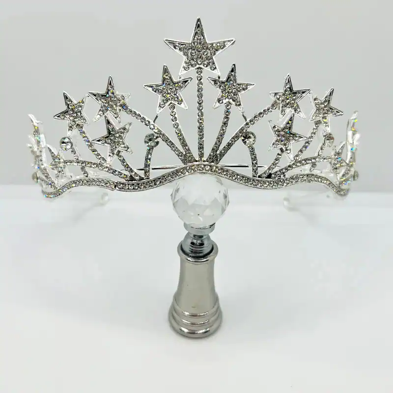 Exquisite Handgefertigte Sternen Tiara mit Strass Märchenhafter Kopfschmuk
