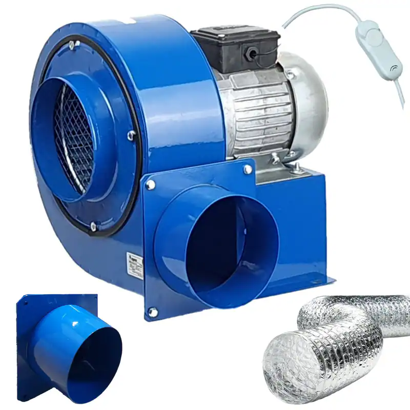 Radialventilator Luftabsaugung Radialgebläse OBRA-200 Radiallüfter KOMPLETT SET