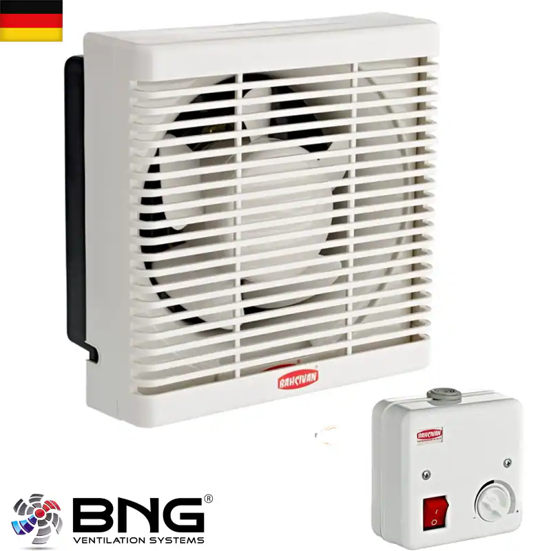 Wand Fenster Ventilator Axial Lüfter Be/Abluft Zuluft +2A Regler ø diverse Gößen