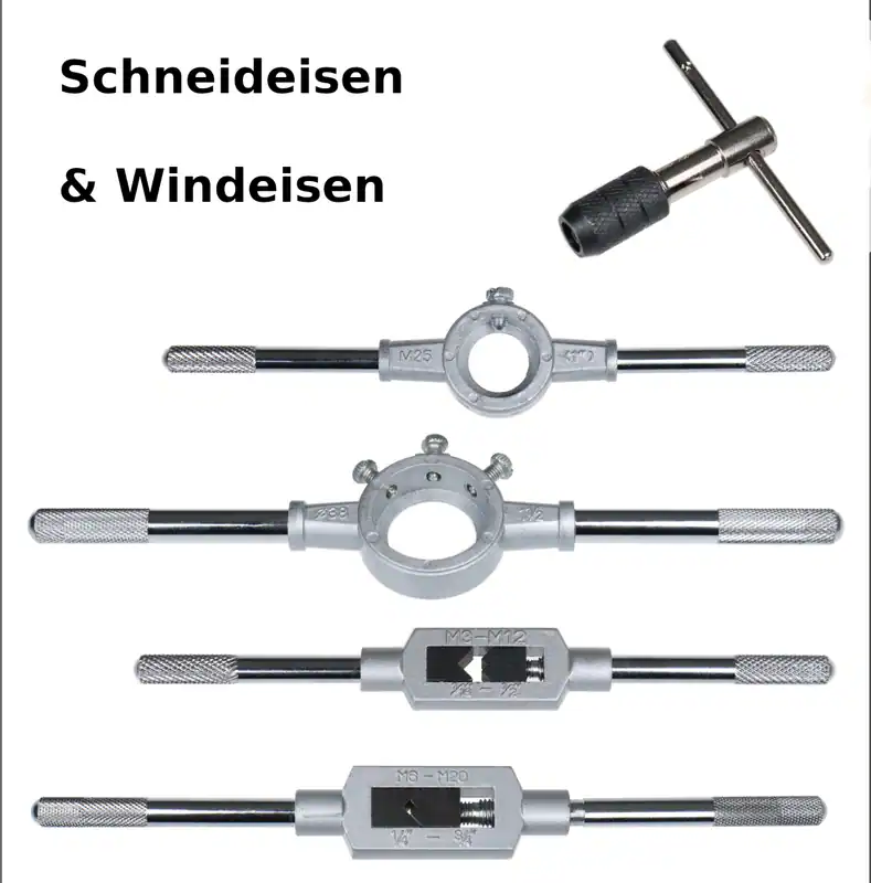 Windeisen, verstellbares PRO Windeisen für Gewindebohrer | Schneideisenhalter