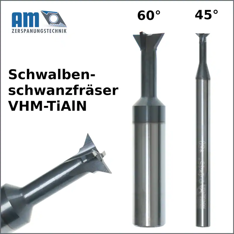 VHM Schwalbenschwanzfräser Rückwärtsentgrater