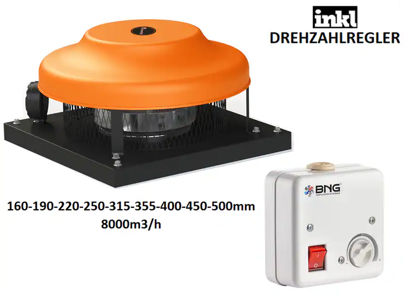 8000m³/h Industrie Axial Dachventilator. Ventilator Gebläse Wandlüfter, Wand-Lüf