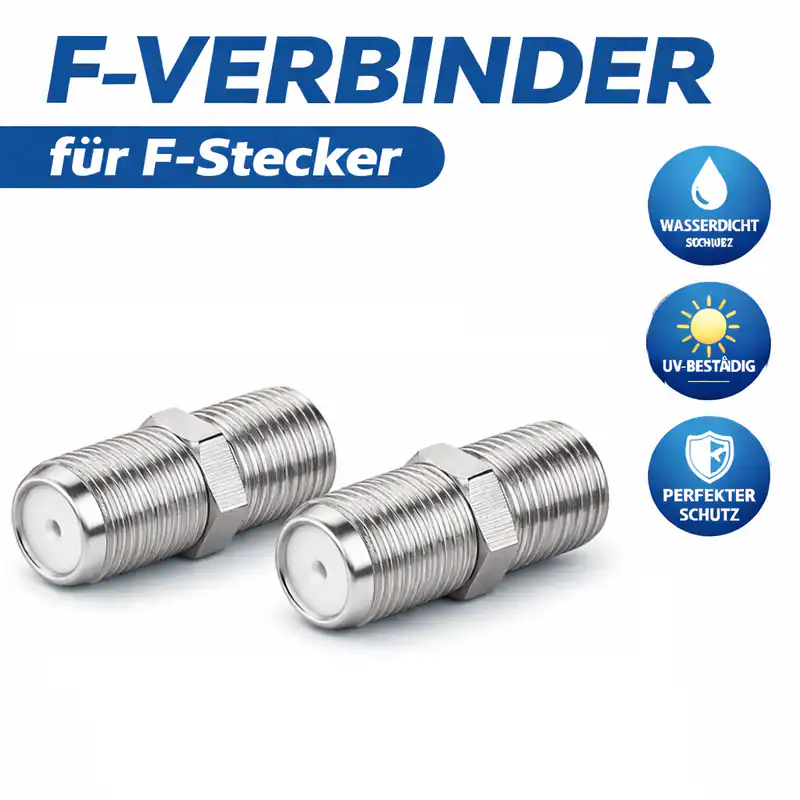 SAT F-Verbinder Kabel Verlängerung Adapter Buchse Koaxial Kupplung F-Stecker