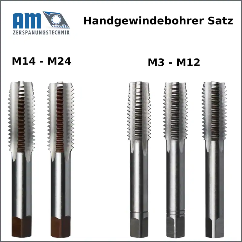 Handgewindebohrer Satz M3 - M24