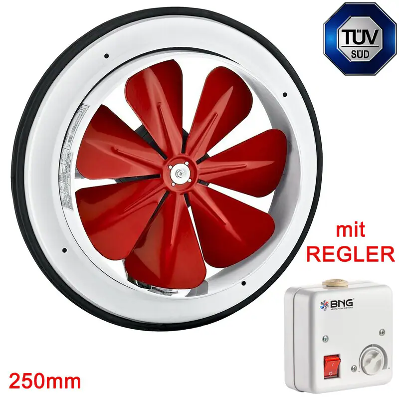 Axial Rohrventilator Zuluft Abluft Rohrlüfter Lüfter Gebläse 890m3/h mit REGLER