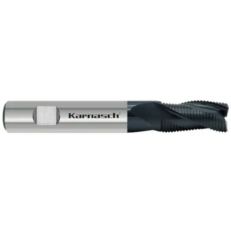 Karnasch HSSX-V2 Feinschruppfräser Z=3 Schaftfräser TiAlN DIN 1835B Edelstahl