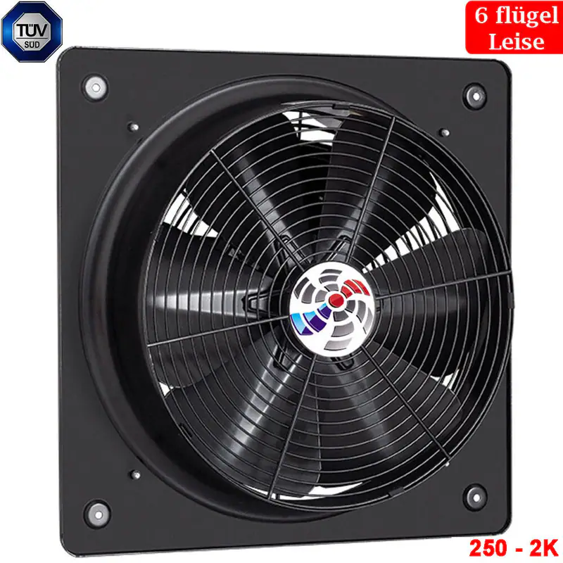 Industrie Ventilator Axiallüfter für Zu- Abluft Wand Decke Lüfter Gebläse 250mm