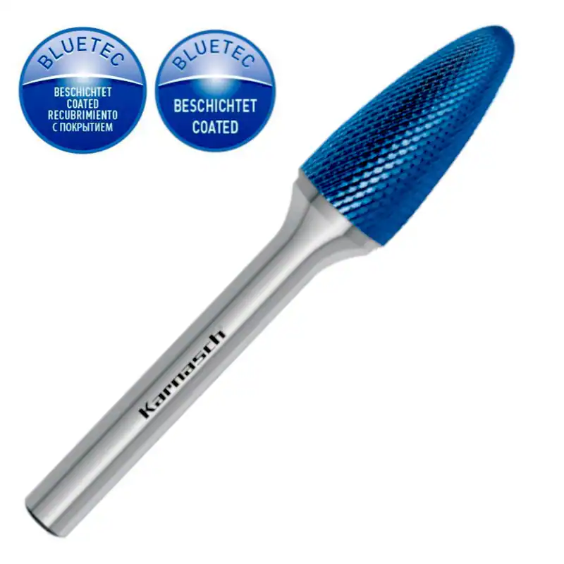 Karnasch HM Frässtift Schaftfräser Rundbogenform RBF Ø=3-12mm HP11 beschichtet