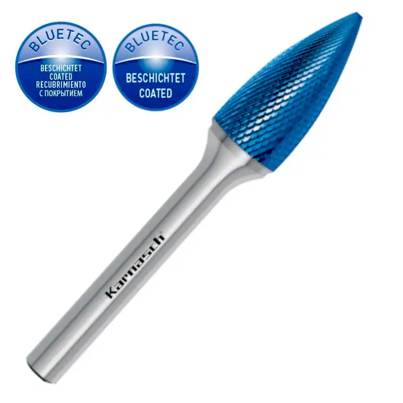 Karnasch HM Frässtift Schaftfräser Spitzbogenform SPG Ø=3-12mm HP11 beschichtet