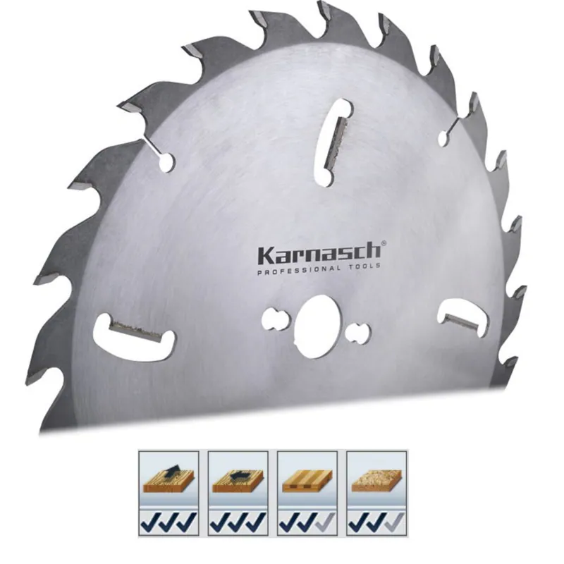 Karnasch Kreissägeblatt Sägeblatt HM Holz Vielblatt Räumerschneiden WZ Ø300-500