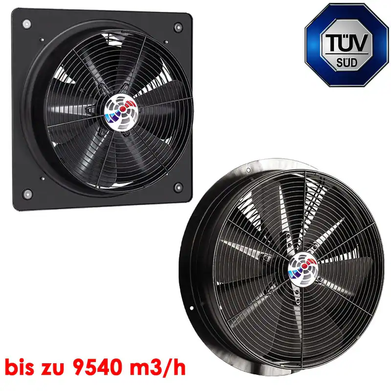 Axiallüfter 8200m³h Ventilator Industrie Metall Lüfter für Fenster und Wände