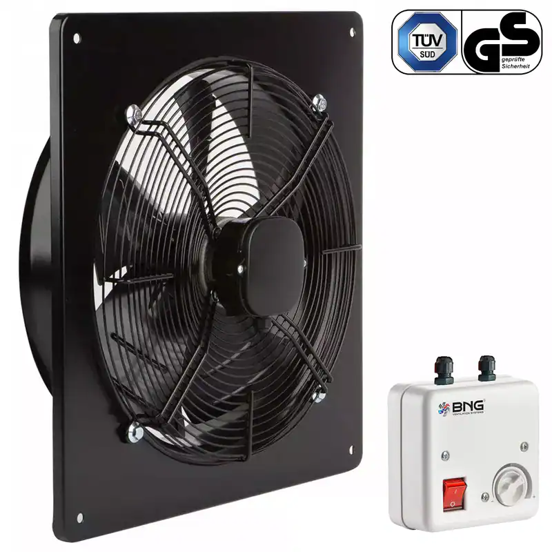 INDUSTRIE VENTILATOR AXIALLÜFTER FÜR ZU-ABLUFT DECKE BDRAX300-2K 230V mit Regler