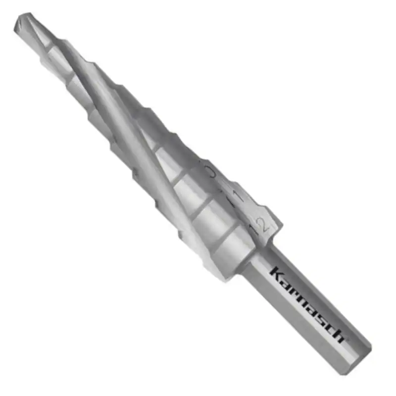 Stufenbohrer Spirale, HSS-XE, d=4-12, CBN geschliffen, 3 Schneiden, Kegelbohrer