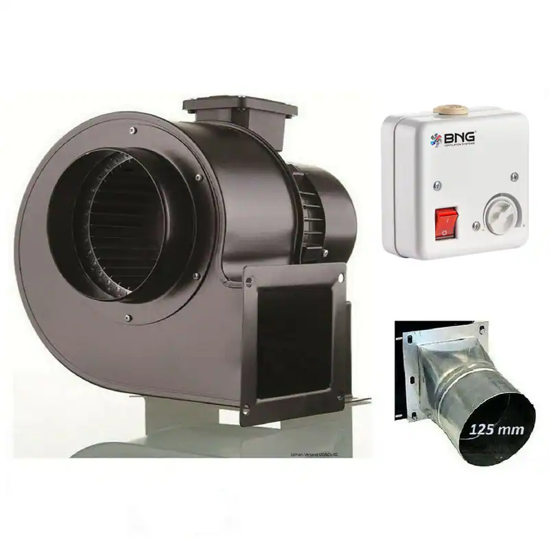 TURBO Zentrifugal Radialgebläse Radialventilator Radiallüfter 1950m³/h 230V
