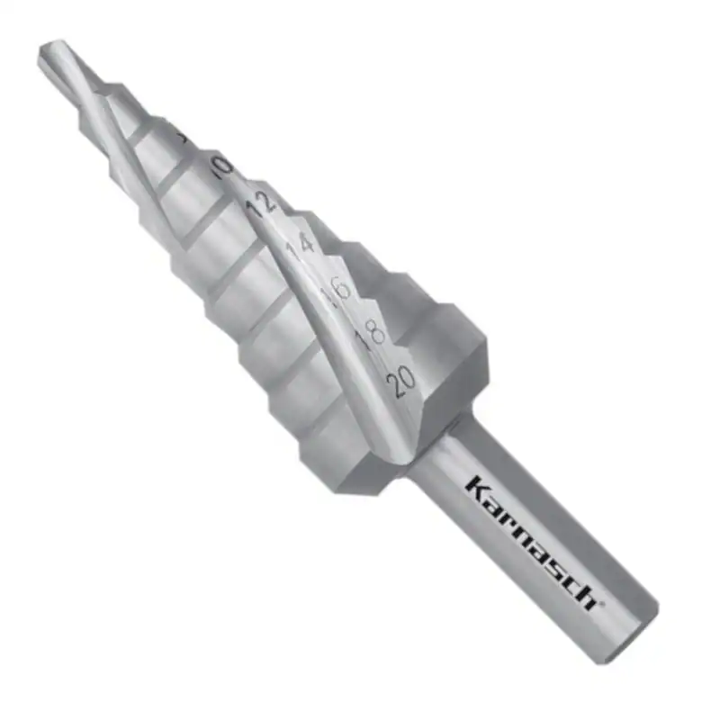 Stufenbohrer Spirale, HSS-XE, d=4-20 mm, CBN, 3 Schneiden, Kegelbohrer, Karnasch
