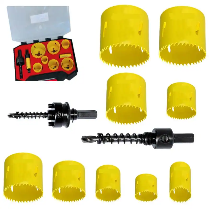 Lochsägen Set 11 tlg, Bi-Metall Koffer Ø 19,22,29,35,38,44,51,57,64mm Sanitär