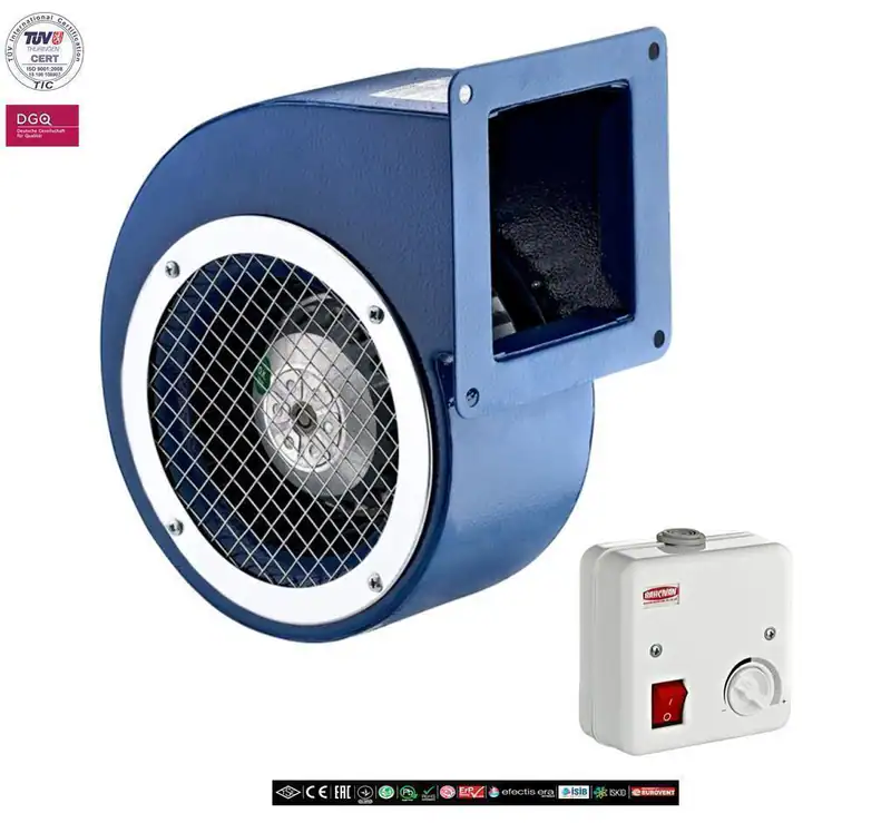 Radialgebläse Radiallüfter Radialventilator Schnecken 600m³h div, Größen+ Regler