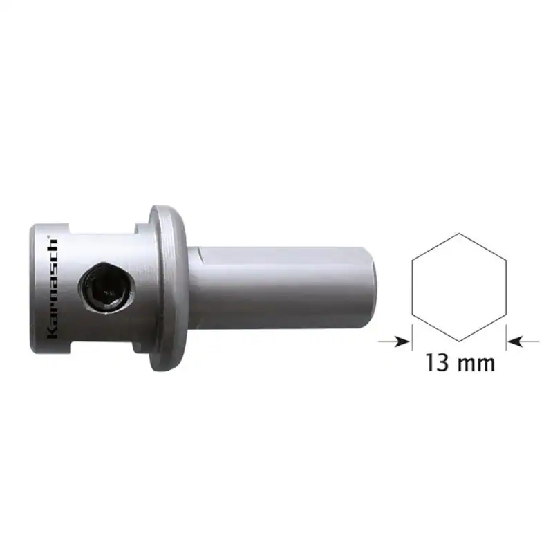 Schaft 13mm für Lochsägenkörper d=14-60mm, Karnasch, Aufnahmehalter, Aufnahme