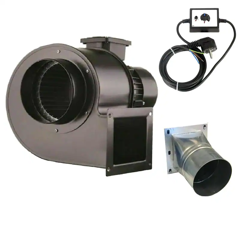 Radialgebläse Radialventilator Radiallüfter 1950m³h+Drehzahlregler + Adapter