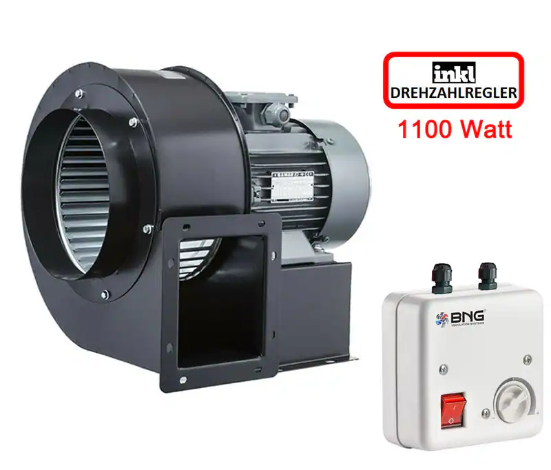 Radialventilator Radiallüfter Radialgebläse 1800m³h + 5 Ampere Drehzahlregler