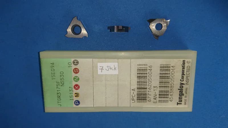 Wendeschneidplatten JTGR3175F NS530 TUNGALOY Stechplatten 7 Stück