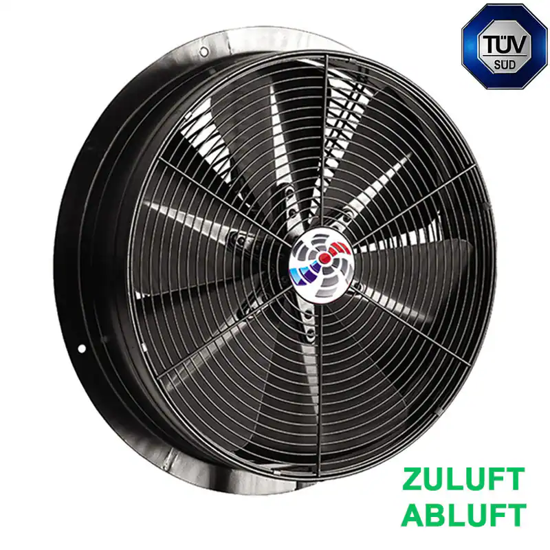 250mm Axialventilator Axiallüfter Wandventilator Industriegebläse 2200m³h Metall