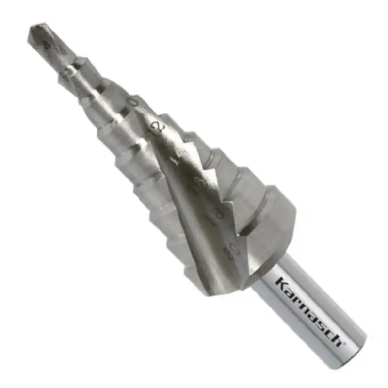 Stufenbohrer HSS-XE 4-20 mm, Spiral genutet, 2 Schneiden, CBN geschliffen