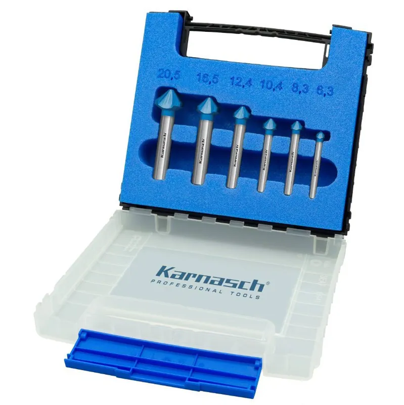 Kegelsenker Set 6tlg, 90°, Senker, HSS-XE, Ø 6.3, 8.3, 10.4, 12.4, 16.5, 20.5mm