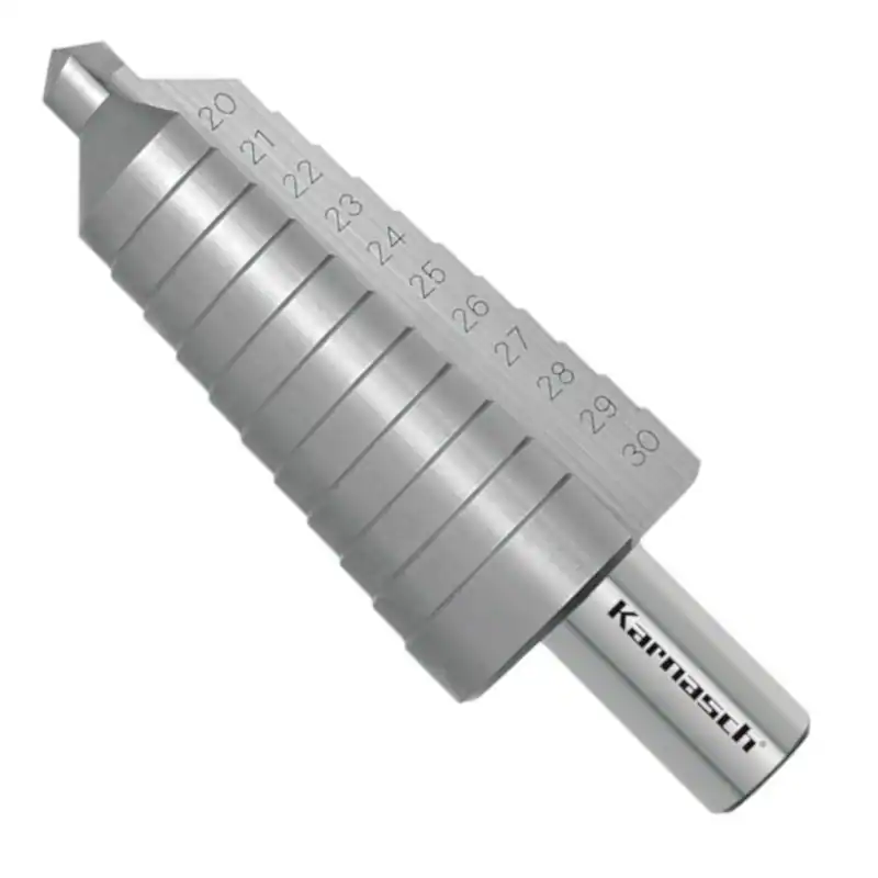 Stufenbohrer Spirale HSS-XE, d=20-30 mm, CBN geschliffen, 2 Schneiden, Karnasch