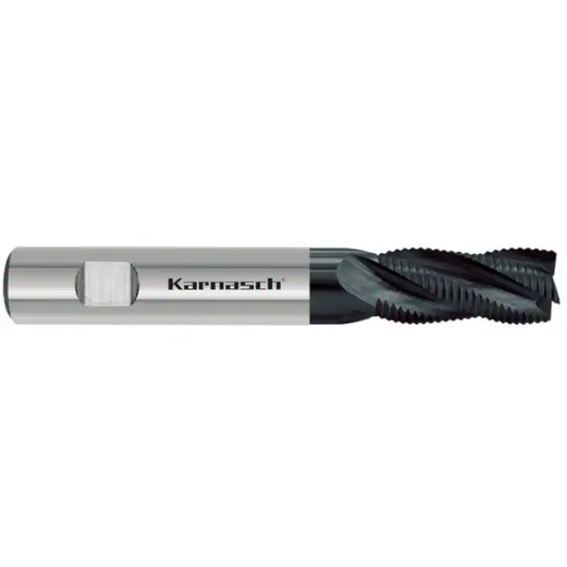Karnasch HSSX-V2 Feinschruppfräser 4-Schneiden DIN 1835B Stahl Edelstahl Titan