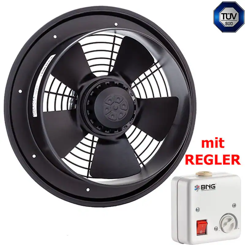 Axialventilator Gebläse Lüfter 350mm Wand Fenster Ventilator 3110m3/h mit REGLER