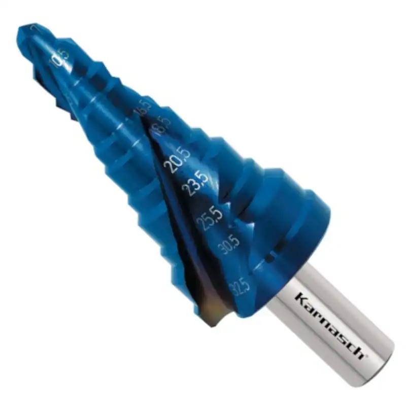 Stufenbohrer HSS-XE 7-32,5 mm, Blue-Dur für Kabelverschraubungen,2 Schneiden,CBN