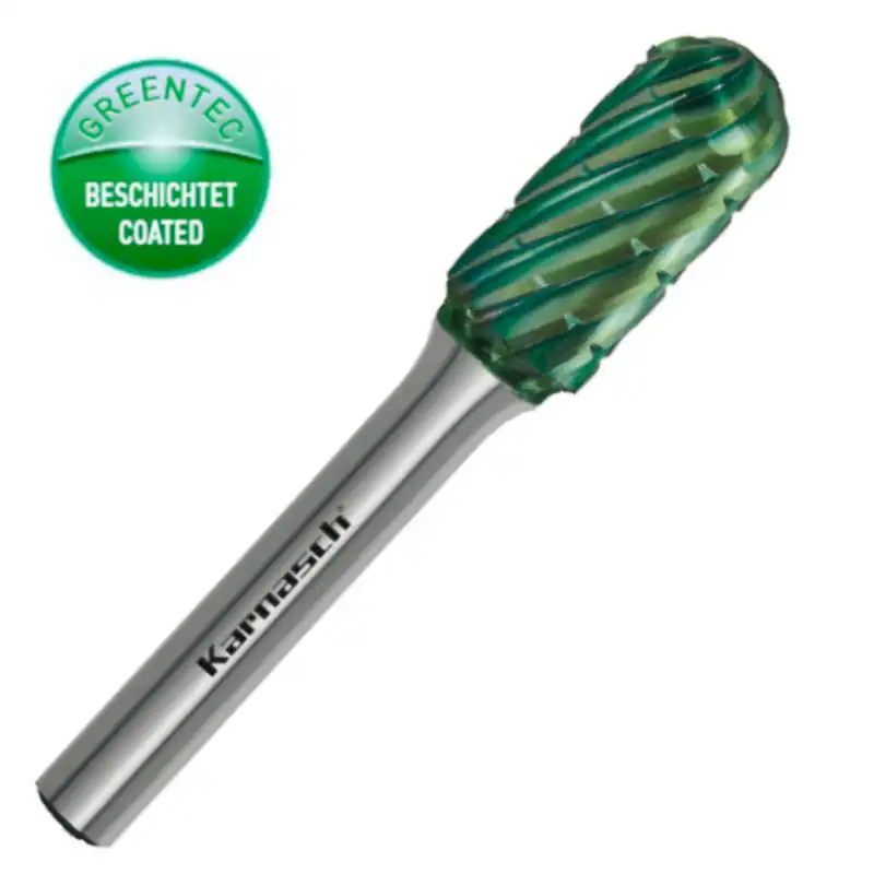 Hartmetall Frässtift Walzenrundform WRC, Ø6-16mm HP3 PRO GreenTec Karnasch HM