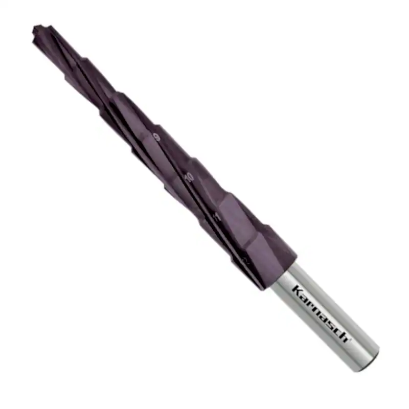 Stufenbohrer 6-12mm, Schaft 8mm, HSS-XE Stahl TITAN-TEC beschichtet, 4 Schneiden