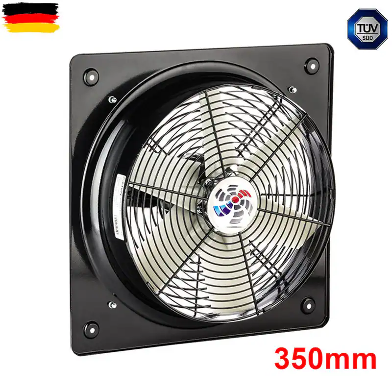 Axiallüfter Axial Ventilator 4520m³/h Industrie Metall Wandlüfter Ø350mm