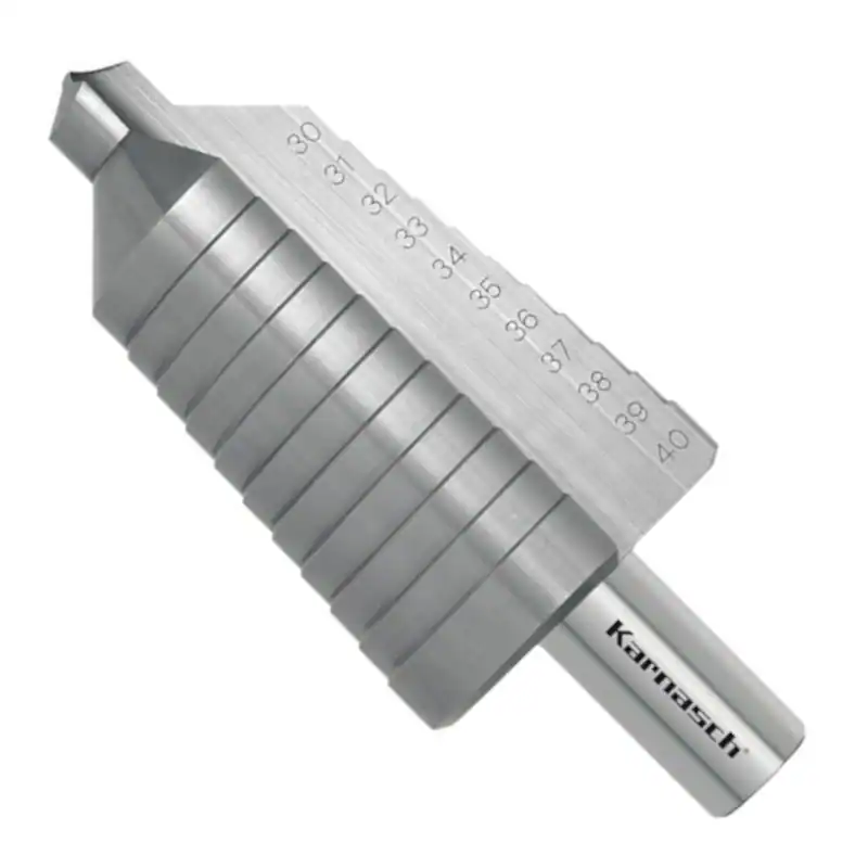 Stufenbohrer Spirale HSS-XE, d=30-40 mm, CBN, 2 schneidig, Kegelbohrer, Karnasch