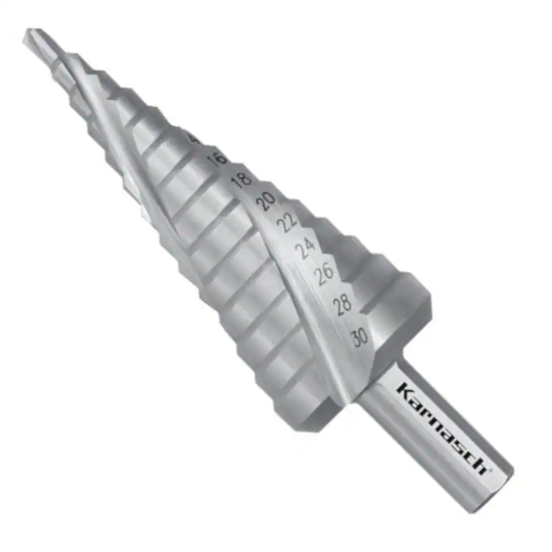 Stufenbohrer Spirale, HSS-XE, d=6-30 mm, CBN geschliffen, 3 schneidig, Karnasch