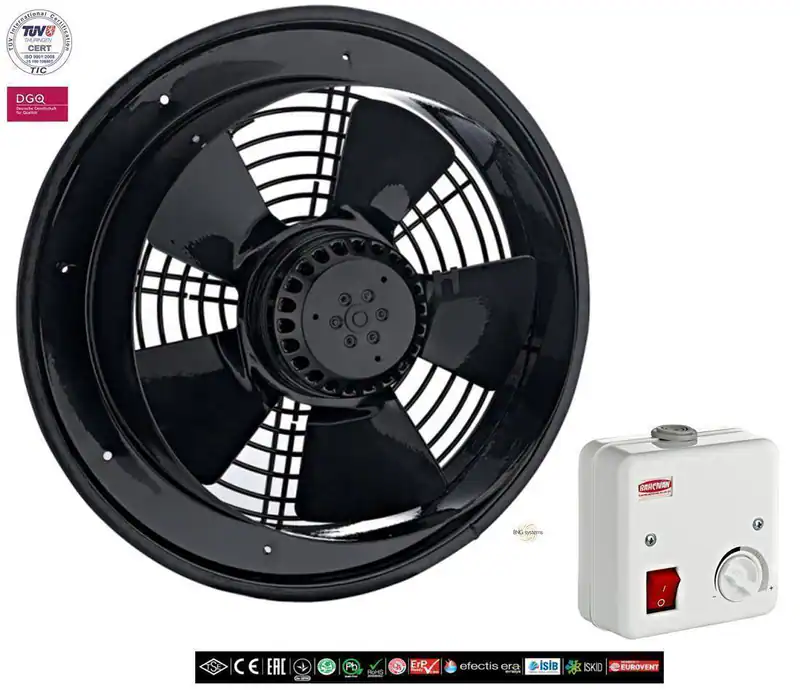 Axial Lüfter Wand Fenster Ventilator Industrie Be-Abluft mit Drehzahlregler